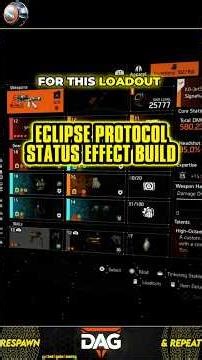 Eclipse Protocol Status Effect Build Division 2 #shorts