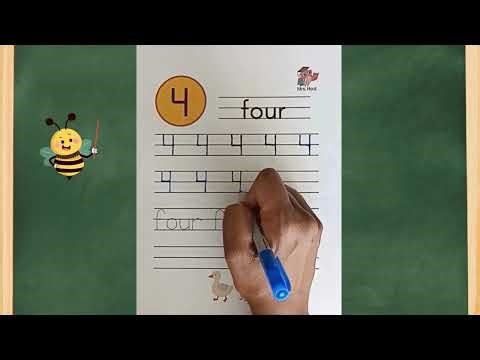 Number 4 Tracing ✏️ | Handwriting Practice for Kids