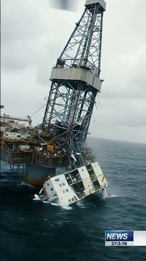 Oil Rig Collapse Disaster at Sea (Shocking Footage) #OilRig