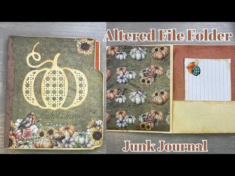 Altered File Folder Junk Journal | File Folder Fall Recipe Journal