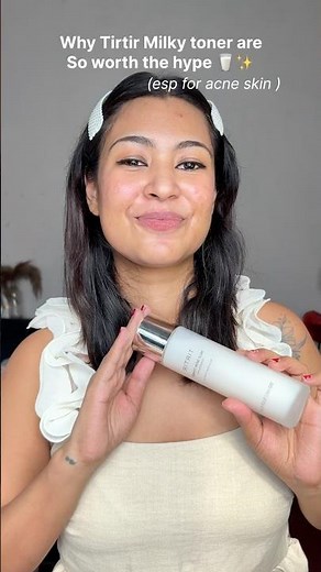 Glass Skin in a Bottle? Trying TIRTIR Milk Skin Toner 🥛Korean Skincare Glow✨Hydrated & Bright Skin?