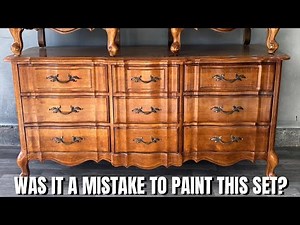 HOW TO update an OLD French Provincial DRESSER and matching NIGHTSTANDS | furniture flip sidehustle