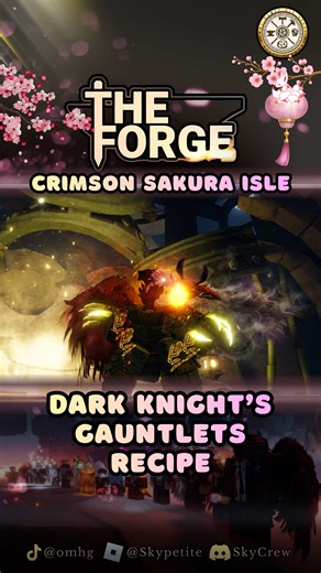 Crafting New Dark Knight's Gauntlets in Roblox