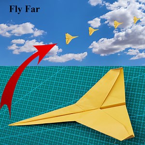 How to fold a paper airplane to fly forever ✈️ WORLD RECORD PAPER AIRPLANE for Flight Time #FighterPaperPlane #PaperJetPlane #AmazingPaperJet | Origami Art & Crafts