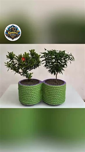 “Rope & Cement Magic 😱 | Luxury Planter From Waste” #ViralVideo #DIY #CementCraft #CreativeIdea #HomeDecor