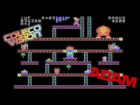 Donkey Kong Coleco ADAM Computer Gameplay ColecoVision Play Through