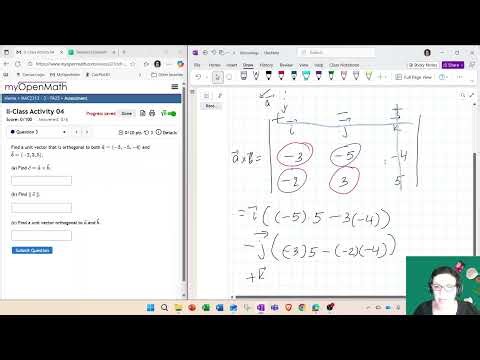 A Unit Vector Orthogonal to Two Given Vectors