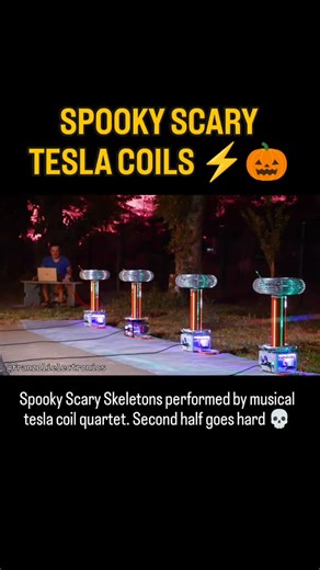 Spooky time! #franzolielectronics #tesla #teslacoil #spooky #halloween #highvoltage #spookyscaryskeletons #diy #alphadrmarkiv #coolflyback #easyflyback | Franzoli Electronics