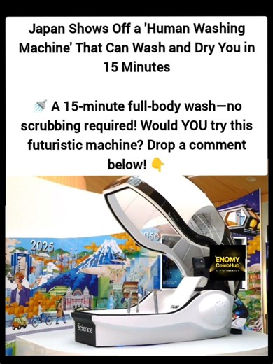 Japan's AI 'Human Washing Machine' Cleans & Dries You in 15 Minutes! 🚿🇯🇵