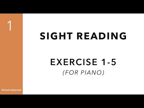 RCM Level 1 Sight Reading | Exercise 1-5 (Piano - One Hand at a Time, Five-Finger Position)