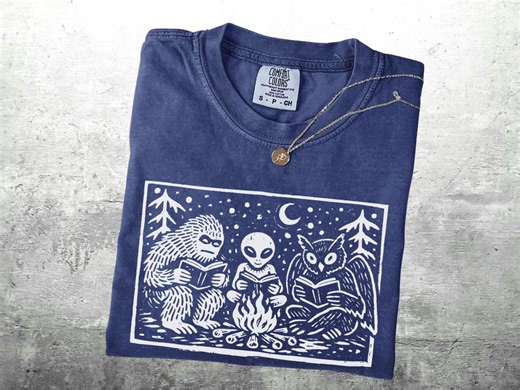 Book Lover Shirt, Cryptid Book Club, Reader Gift, Oversize, Womens, Mens, Comfort Colors T-shirt - Etsy