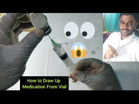 How to Draw Up Medication From a Vial.Drawing Up Injectable Medication.