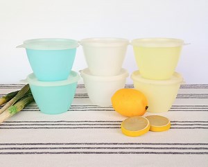Tupperware Refrigerator Bowls, Pastel Wonderlier Containers With Lids 148 - Etsy
