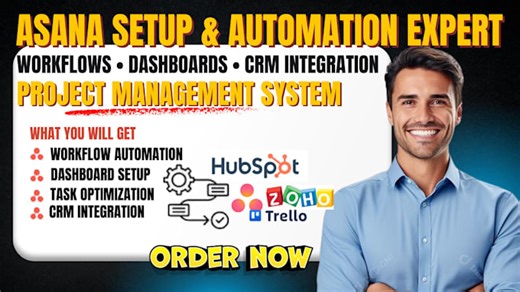 Tho8jordan: I will set up asana, trello and monday crm automation, workflows and dashboards for $20 on fiverr.com