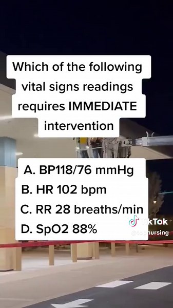Essential NCLEX Question on Vital Signs Intervention