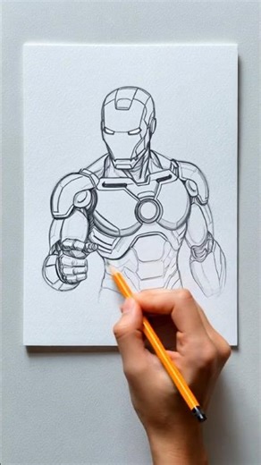 Iron man easy drawing 💕 #sketch #ironman #artist #explore