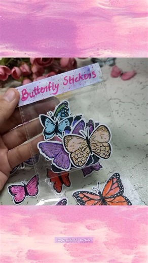DIY Sticker🦋 #craftersworld#7daychallenge #sticker #butterfly #shortsviral #shortvideo #diy#ytshort