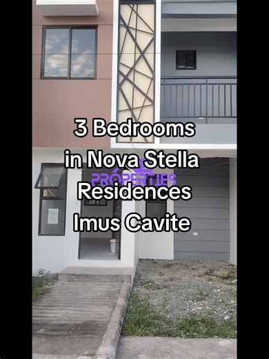 ✨ Nova Stella Residences Phase 2 ✨ 📍 Medicion 1-B, Imus City, Cavite 🏡 Townhouse – Complete Type Regular Lot Area : 50 sqm Total Floor Area : 64 sqm 🏠 House Features: ✔ Spacious Living Area ✔ Dining Area ✔ Modern Kitchen Area ✔ Service Area ✔ 3 Bedrooms ✔ 2 Toilet & Bath ✔ Balcony ✔ 1 Carport ✔ Solar Panel Included 📍 Nearby Establishments: • Beside Carsadang Bago 1 Elementary School • Beside Alfamart • 5 mins to Old City Hall of Imus • 5 mins to Imus Cathedral Church • 6 mins to Imus Public 