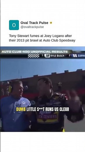 Tony Stewart fumes at Joey Logano after their 2013 pit brawl at Auto Club Speedway