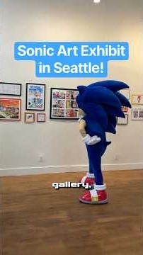 I got a guided art tour by SONIC THE HEDGEHOG! #sonic