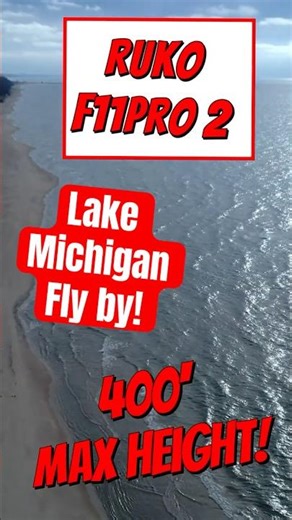 Ruko F11PRO 2 Drone Lake Michigan Fly By! 💯🔥