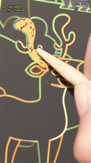 Scratch Art Forest Friends #shorts #relaxing #asmrvideo