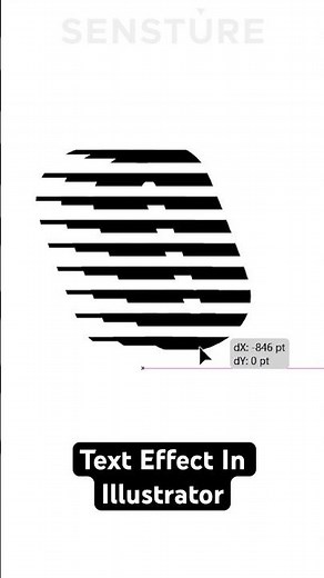 How to create this text effect in illustrator- Easy Tutorial. #texteffect #textart #illustrator
