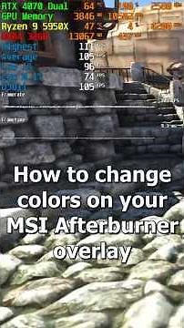 How To Change Colors On Your MSI Afterburner Overlay