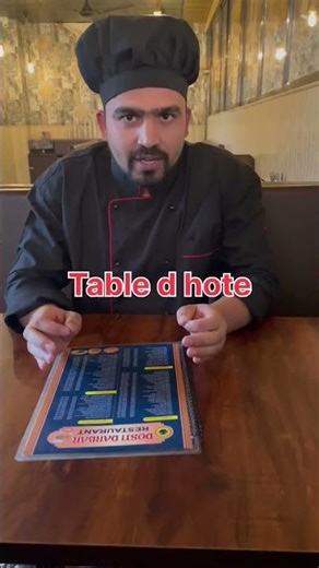 three types of menu #food chef Indian