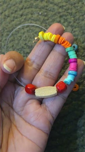 Colorful clay beats bracelet diy handmade rambo bracelet editorial