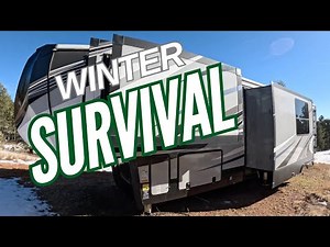 Winter RV Living Off Grid | 5th Wheel Mountain Camping Tips and Supplies For Camping