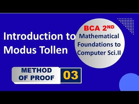 Introduction to Modes Tollen| Rules of Inference | MDU BCA MFCS | BJ SCHOLARS