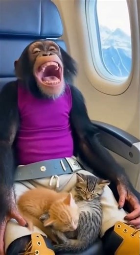 Bro let one rip on the plane 💀💨 Chimp Prank ✈️🤣 #Shorts