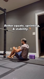 If your hips or low back constantly feel tight, here’s one of the most effective ways to retrain how your hips actually move. How to set it up: Anchor a light band low to a post and with a mat in front of it. Step both legs through so the band starts across your quads, then hook your legs through until the band sits behind the knees and loops back around to the outside of your feet. Place a yoga block between your knees, this gives you a pivot point so your legs move as a unit instead of collaps