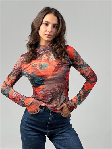 Mesh Turtleneck, Fishnet Sheer Mesh Top, Longsleeve Soft Stretchy, Elegant Transparent Blouse, See Through Top, Gift for Her - Etsy