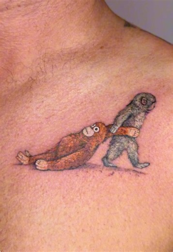 Tiny Punch the Monkey Tattoo Idea