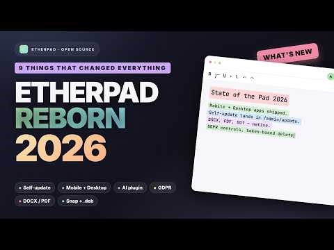 State of the Pad 2026 — what's new in Etherpad