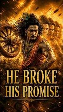 The Day Krishna Broke His Vow 😳 #Mahabharata