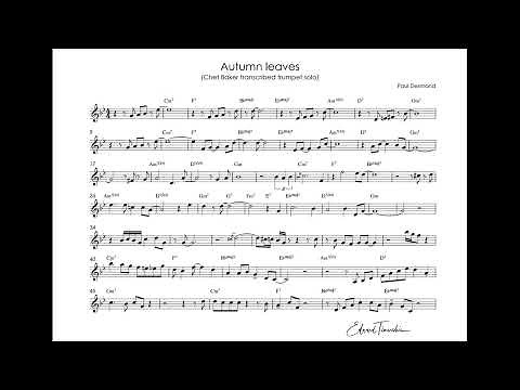 Autumn Leaves - Chet Baker's transcribed trumpet solo