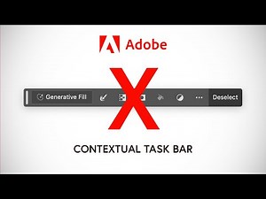 How to Hide the Contextual Task Bar | How to Find the GenAi Toolbar - Adobe