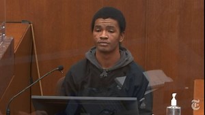 Prosecutors show surveillance footage of George Floyd in Cup Foods for the first time.