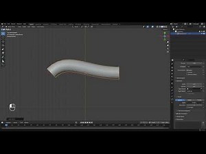 How to create a pipe from a curve and convert it into mesh in Blender 4.3 Tutorial