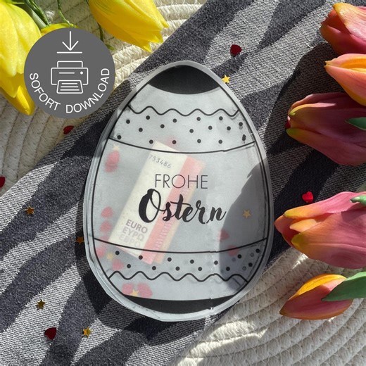 Easter Shaker Card Printable Template | Easter Egg | Packaging for Money & Vouchers | Printable Easter Card | Easter Little Gift - Etsy
