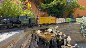 4K views · 69 reactions | Perfect garden railroad combination - train/trestle/water/whistle - #usgardenrailroads #gardenrailway #gardenrailroading #trainsinthegarden #gardenrailroad #gardenrailroading | GR News | Facebook