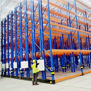 [Hot Item] Electric Powered Heavy Duty Floor Rail Track Guided Movable Racking System