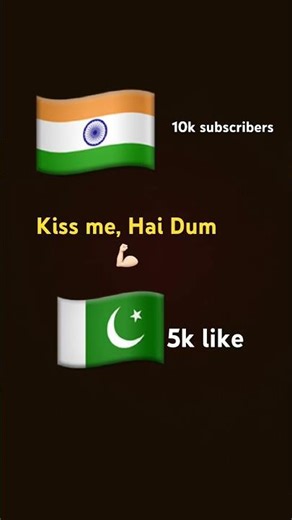Kiss me, India, Pakistan ￼