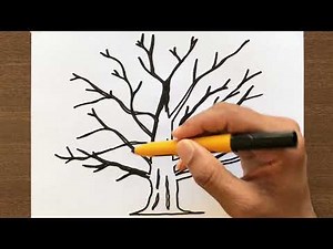 How to Draw a Silhouette Tree