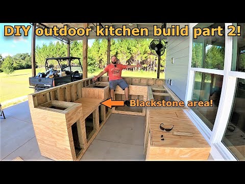 DIY Budget outdoor kitchen build part 2! Blackstone area! #Vevor #616