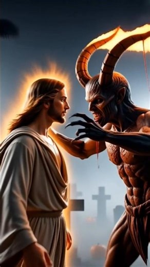 jesus planet ai | The Demon of Halloween Meets Holy Fire #shorts