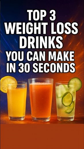 Top 3 Weight Loss Drinks You Can Make in 30 Seconds (Fast Results!) #shorts